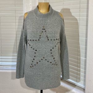 HIPPIE ROSE shoulder off sweater grey M star